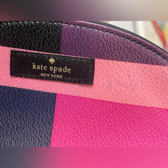 Kate Spade ♠️ Colour Block Zip Up Pouch Bag - Picture 3 of 8